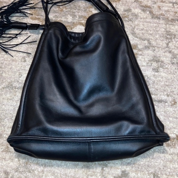 ✨SOLD✨ All Saints Black Leather purse with Tassels - Picture 2 of 16